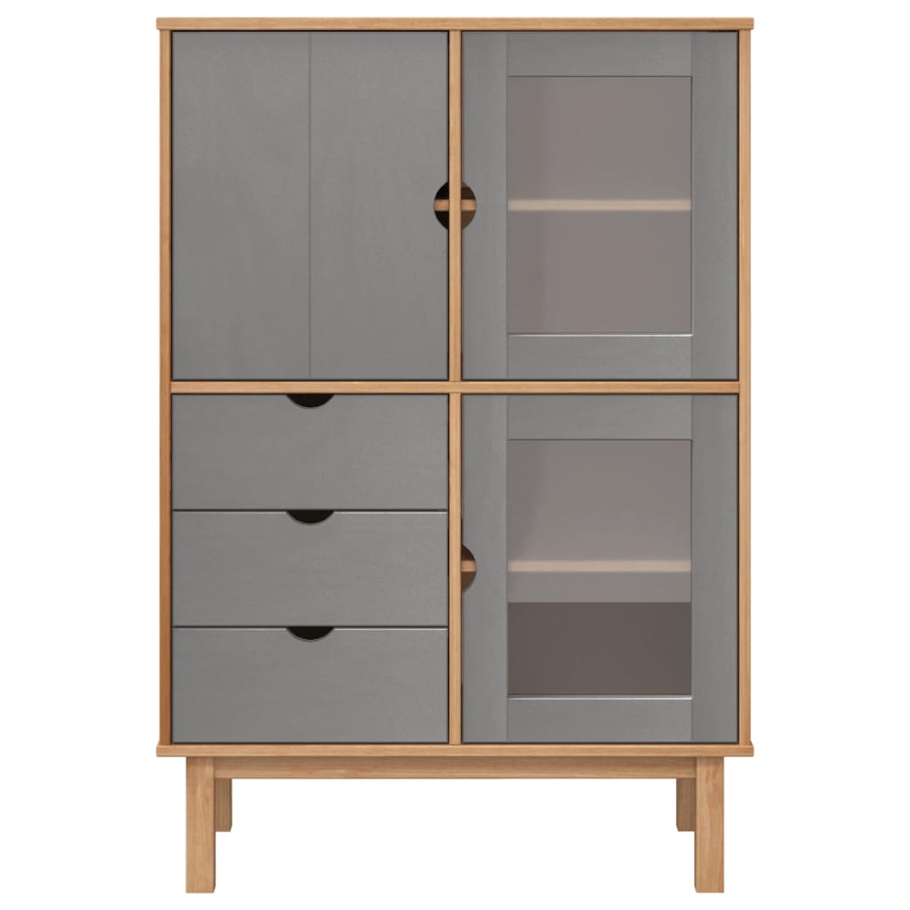 Wooden Highboard With 3 Doors And 3 Drawers - Otta