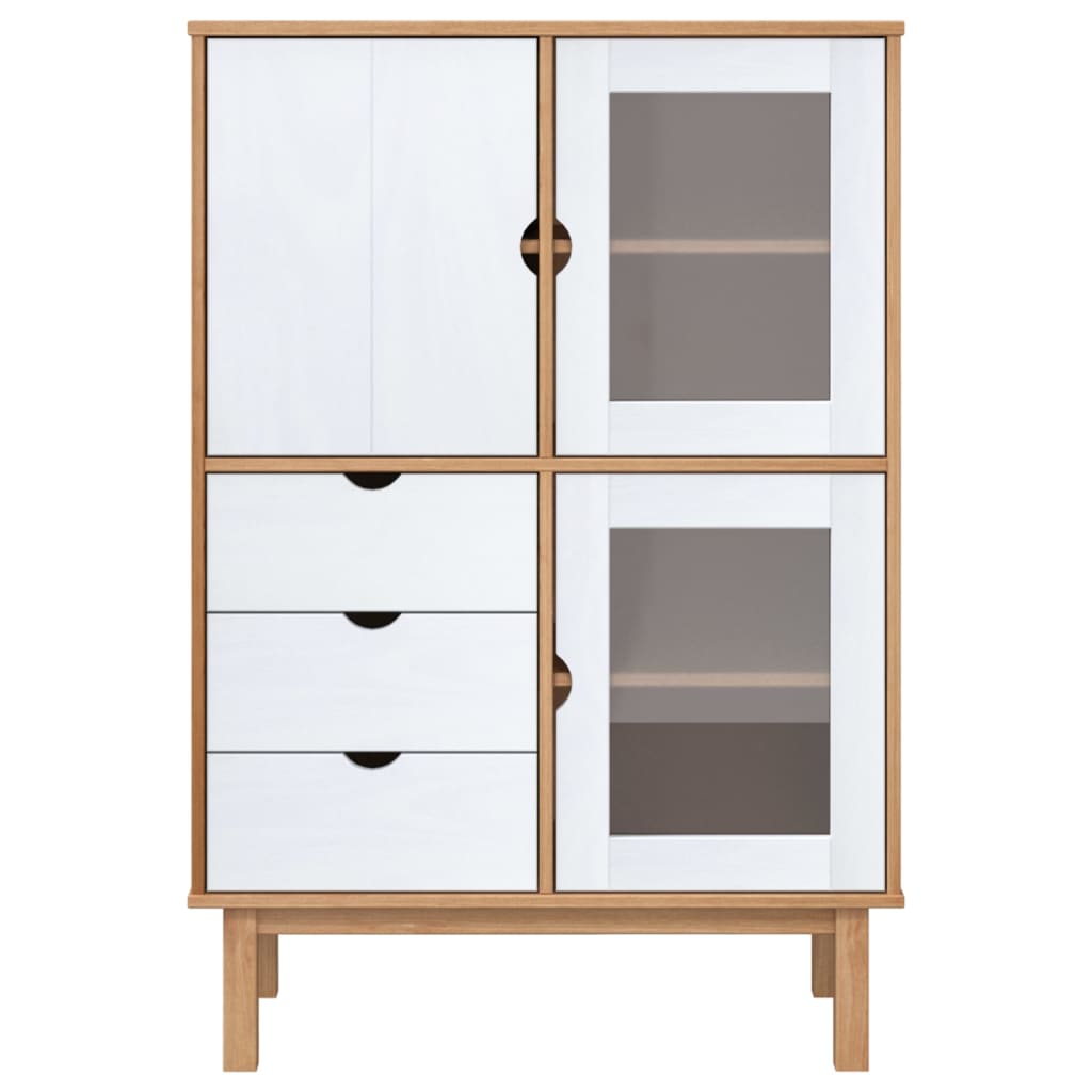 Wooden Highboard With 3 Doors And 3 Drawers - Otta