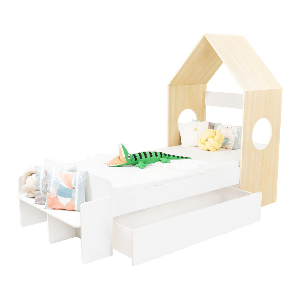 Wooden House Day Bed With 1 Drawer - Cody