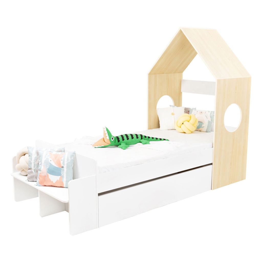 Wooden House Day Bed With 1 Drawer - Cody