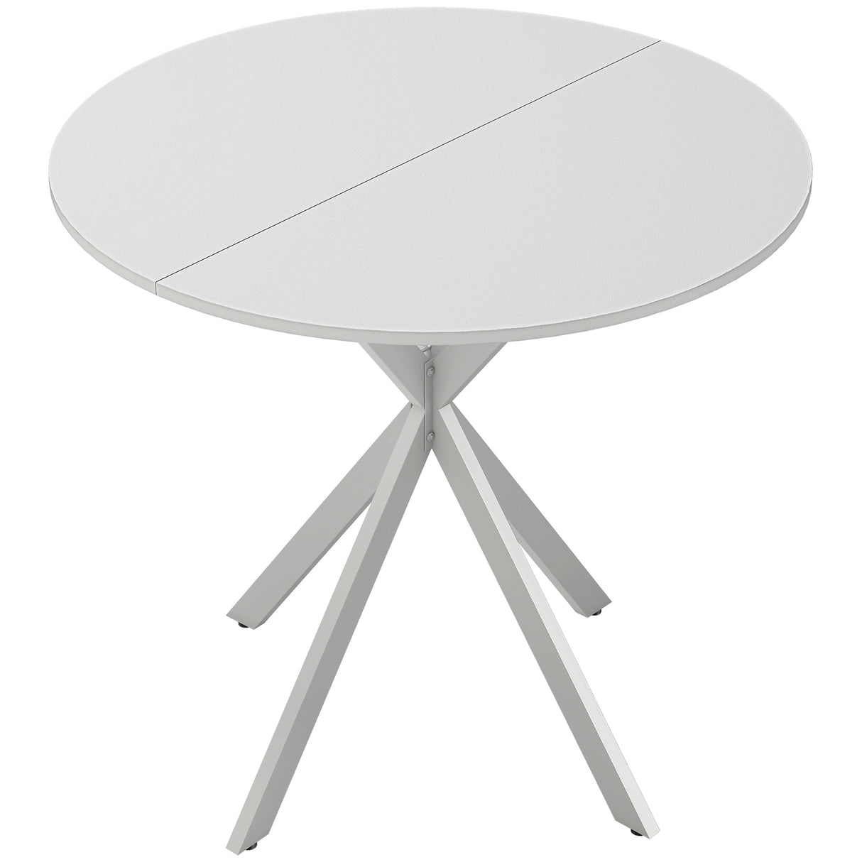 Wooden Industrial Dining Table Round for 2 to 4 People - Velmora