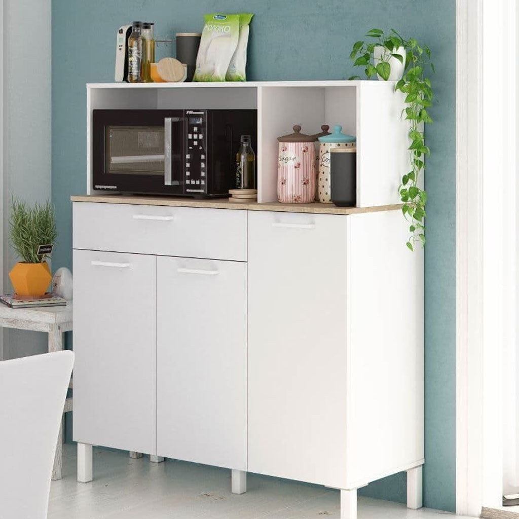 Wooden Kitchen Cabinet With 3 Doors And 1 Drawer - Denver