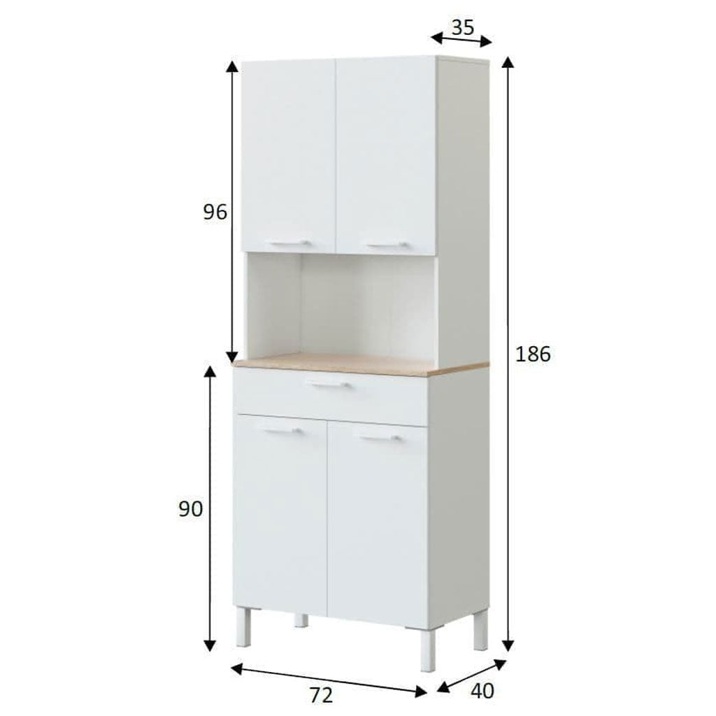 Wooden Kitchen Cabinet With 4 Doors And 1 Drawer - Denver