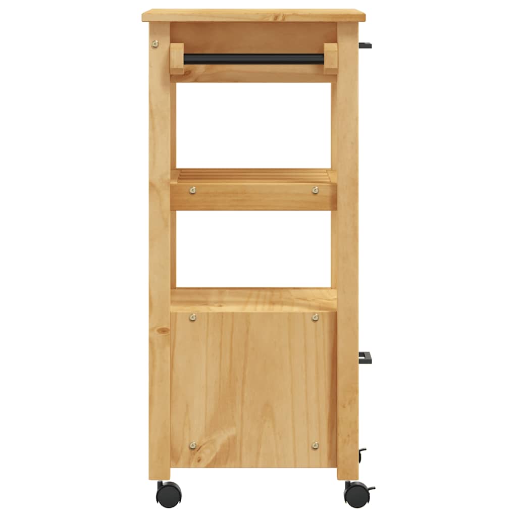 Wooden Kitchen Trolley 48cm Wide With 2 Drawers - Monza