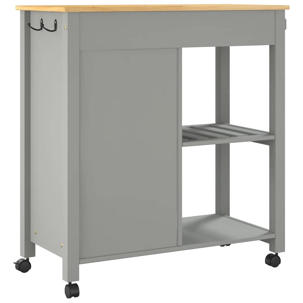 Wooden Kitchen Trolley 84cm Wide With 4 Drawers - Monza