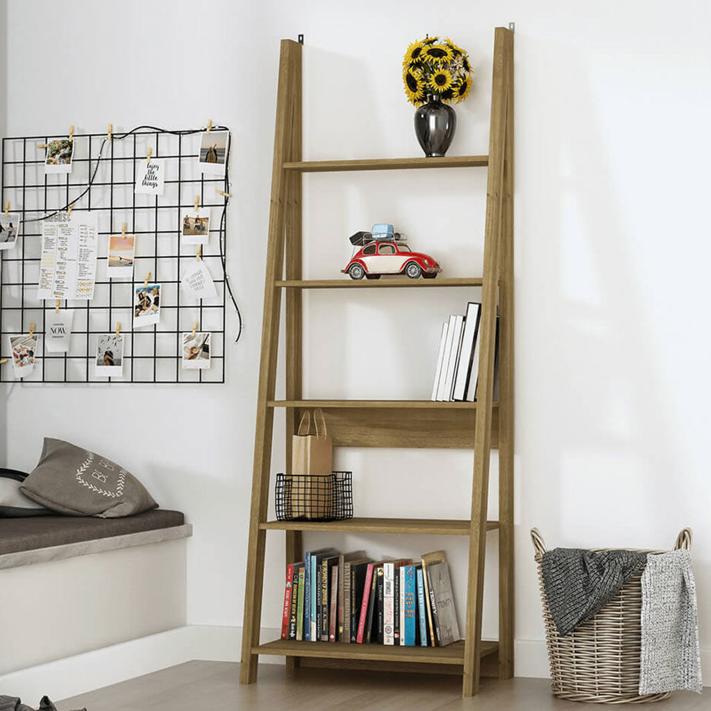 Wooden Ladder Bookcase - Tiva