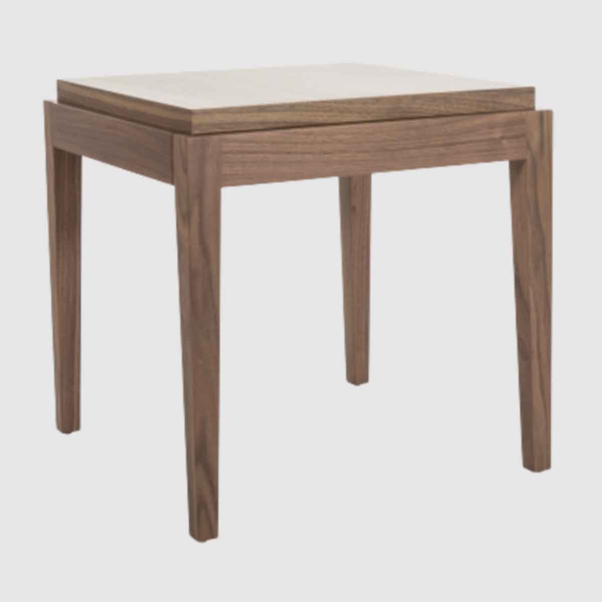 Wooden Lamp Table 50cm Wide Square - Peony