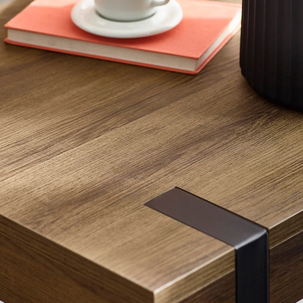 Wooden Lamp Table Square - Troy