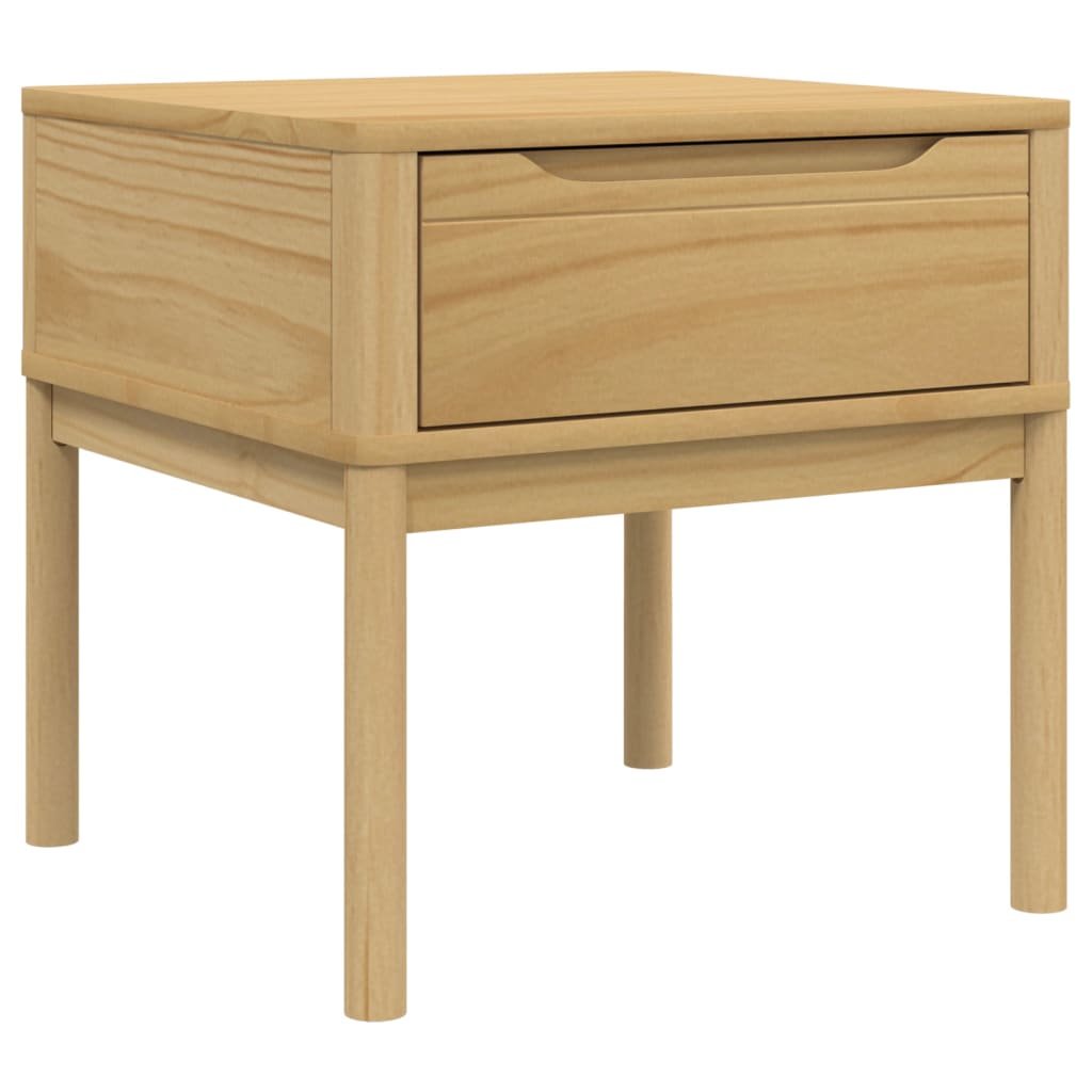 Wooden Lamp Table With 1 Drawer - Floro