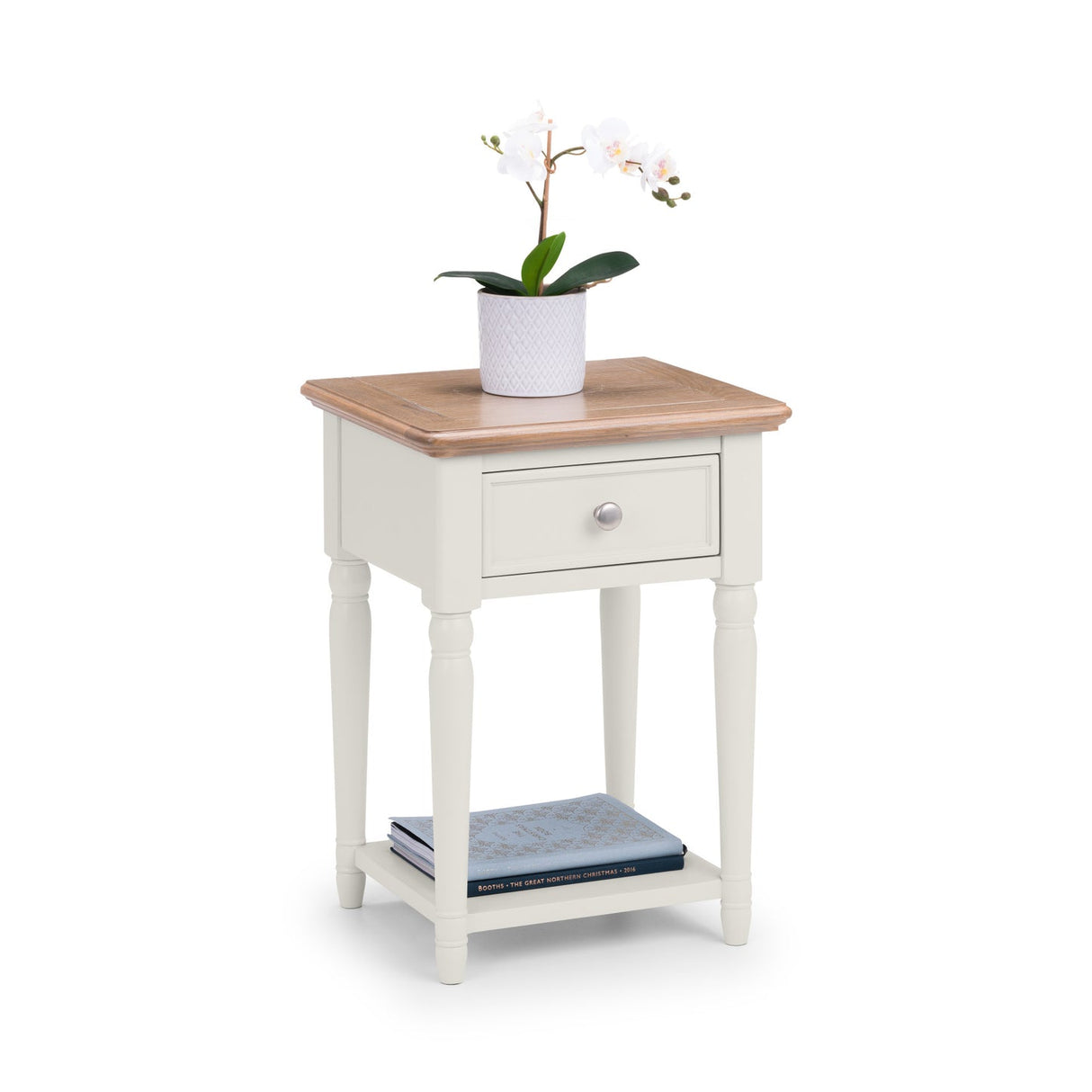 Wooden Lamp Table With 1 Drawer - Provence