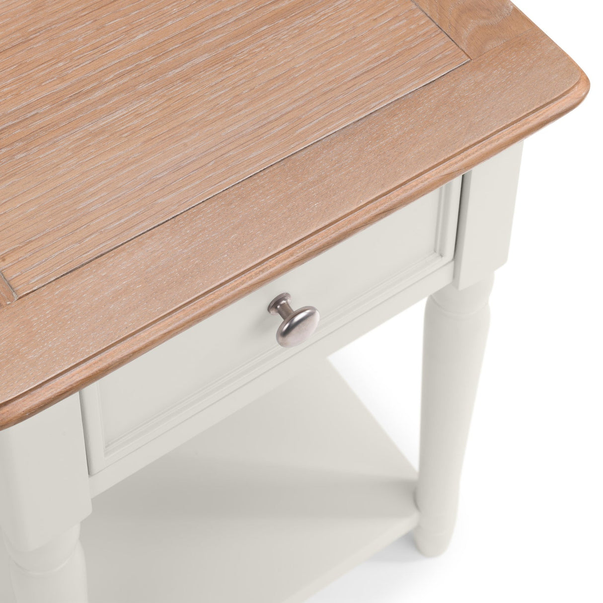 Wooden Lamp Table With 1 Drawer - Provence