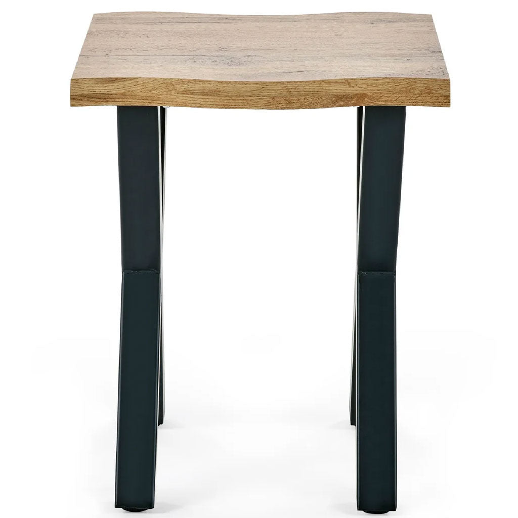 Wooden Lamp Table With Black Legs - Harvey