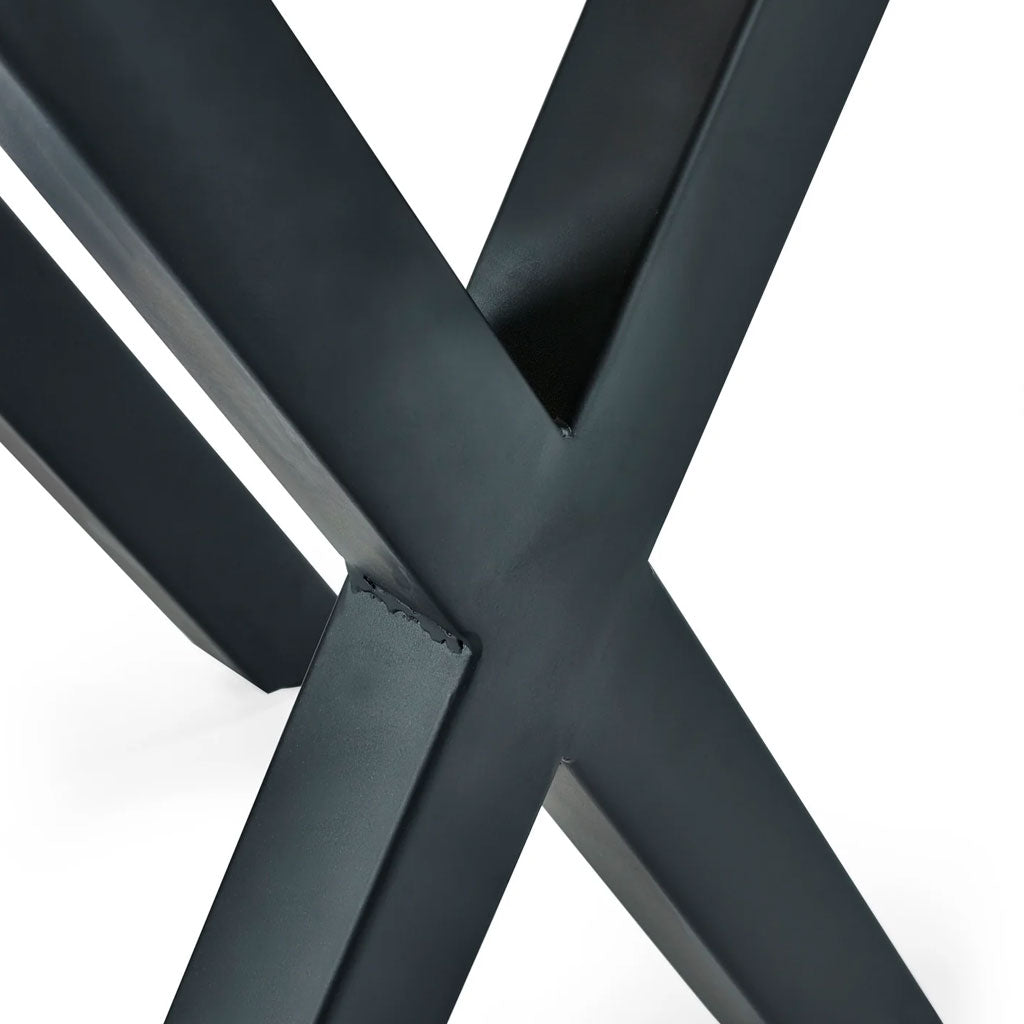 Wooden Lamp Table With Black Legs - Harvey