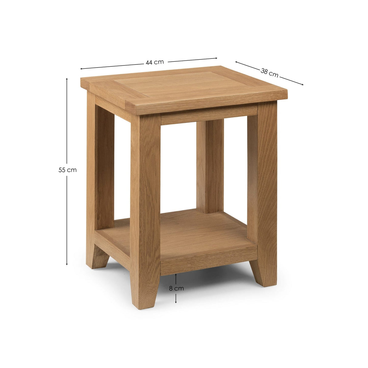 Wooden Lamp Table With Undershelf - Astoria