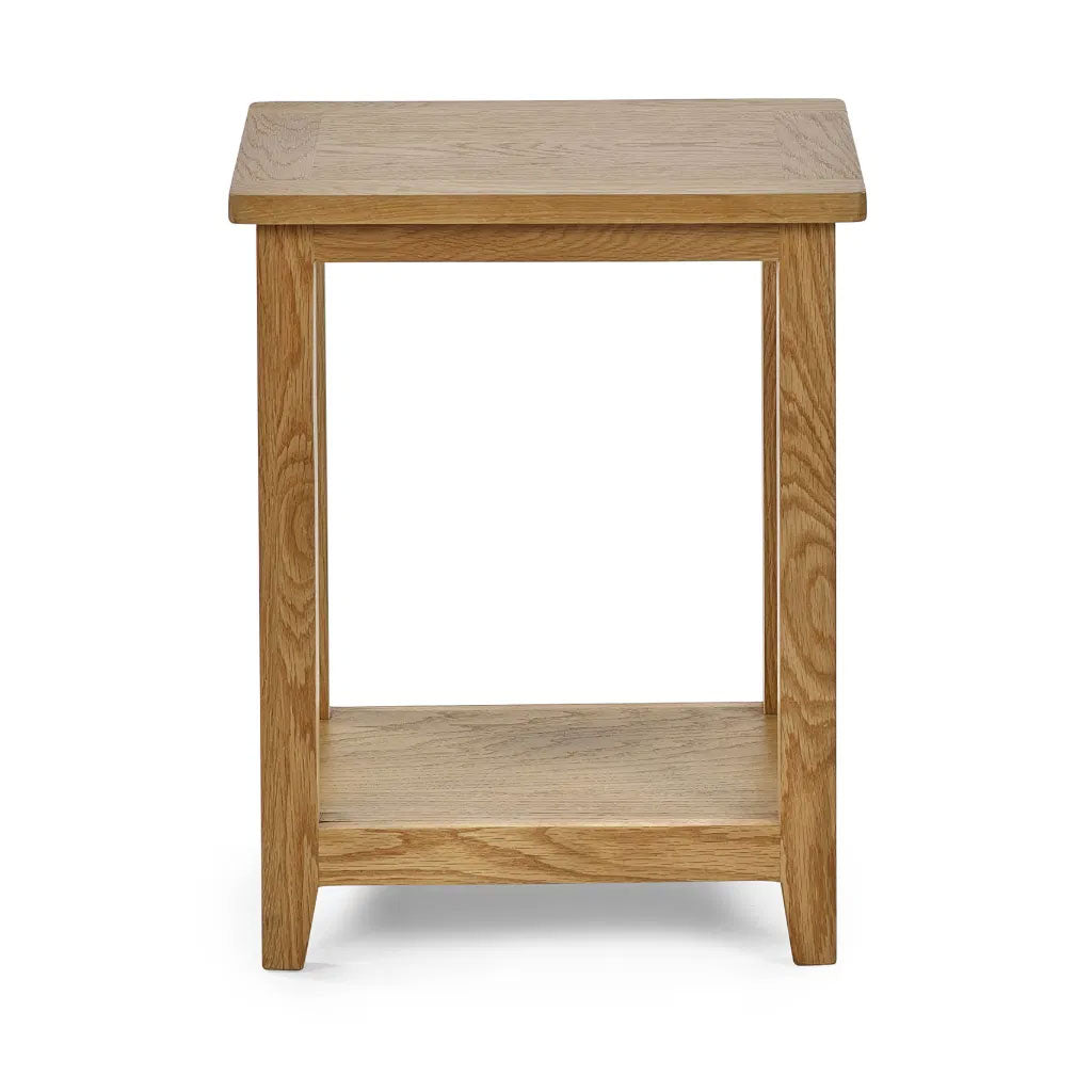 Wooden Lamp Table With Undershelf - Mallory