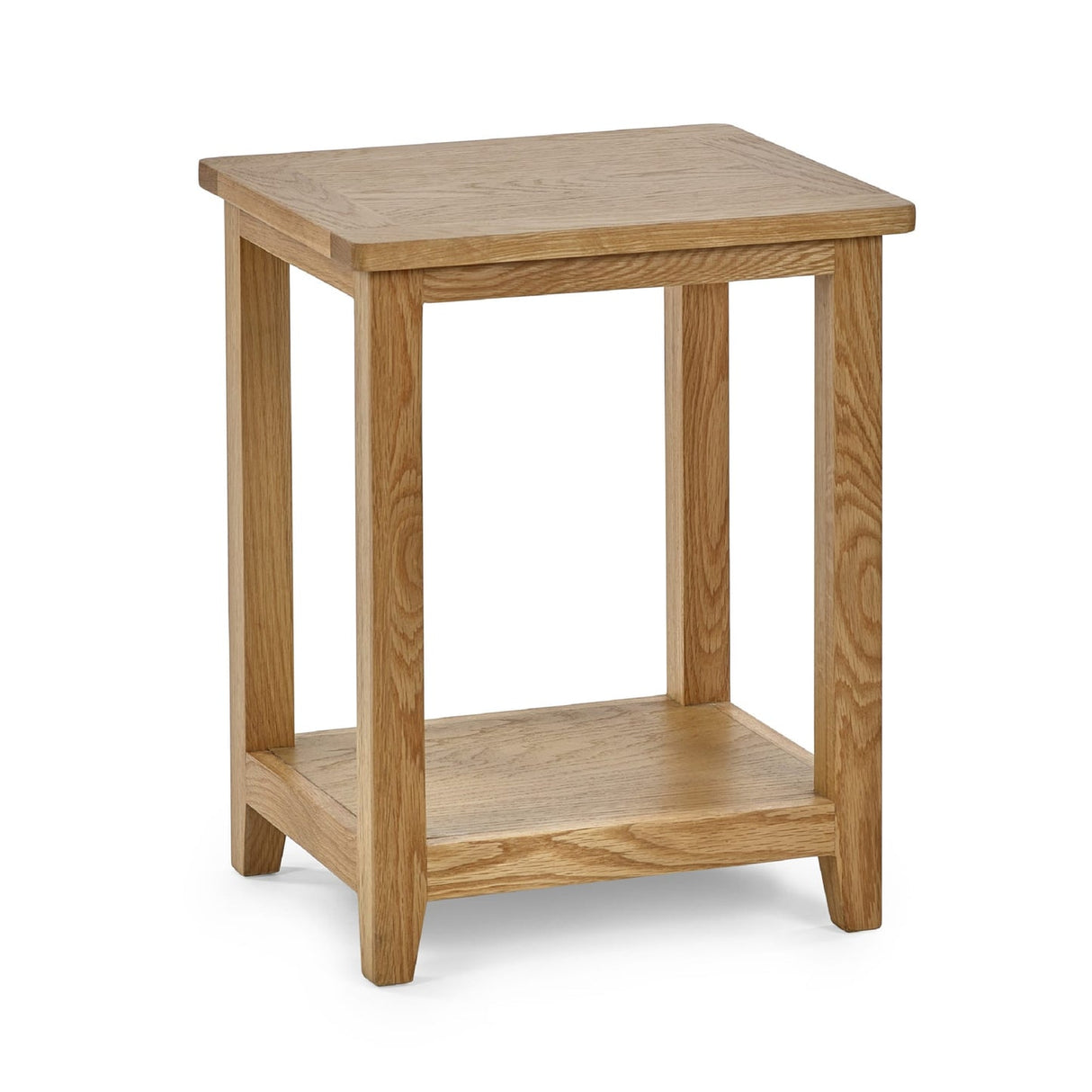 Wooden Lamp Table With Undershelf - Mallory