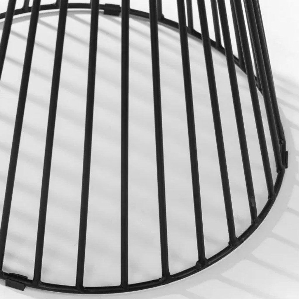 Wooden Lamp Table With Wire Frame Round - Jersey