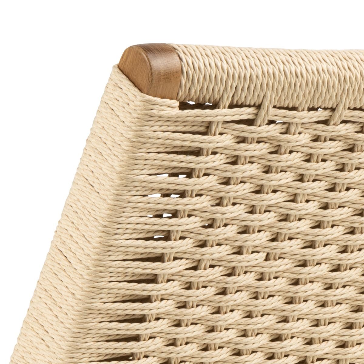 Wooden Lounge Chair With Woven Paper Plaits - Carson