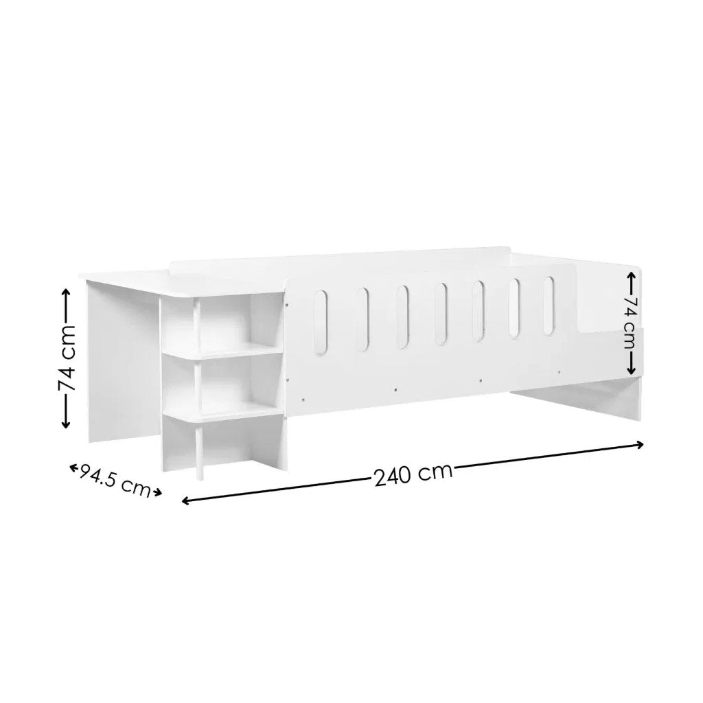 Wooden Low Sleeper Bed With Ladder - Vision