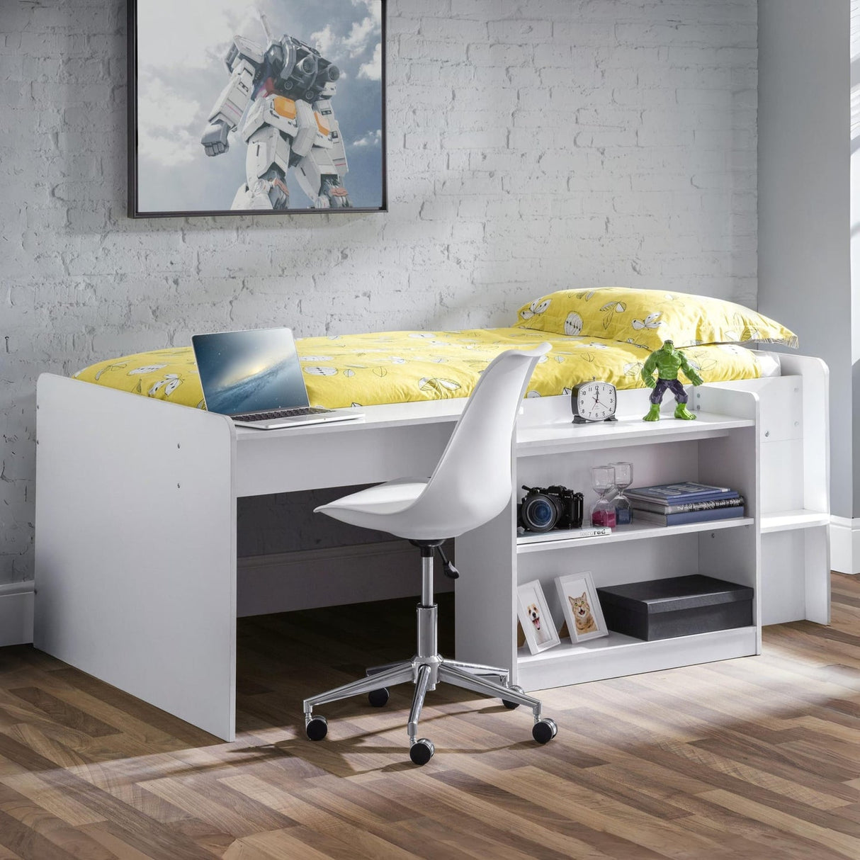 Wooden Mid Sleeper Bed - Neptune