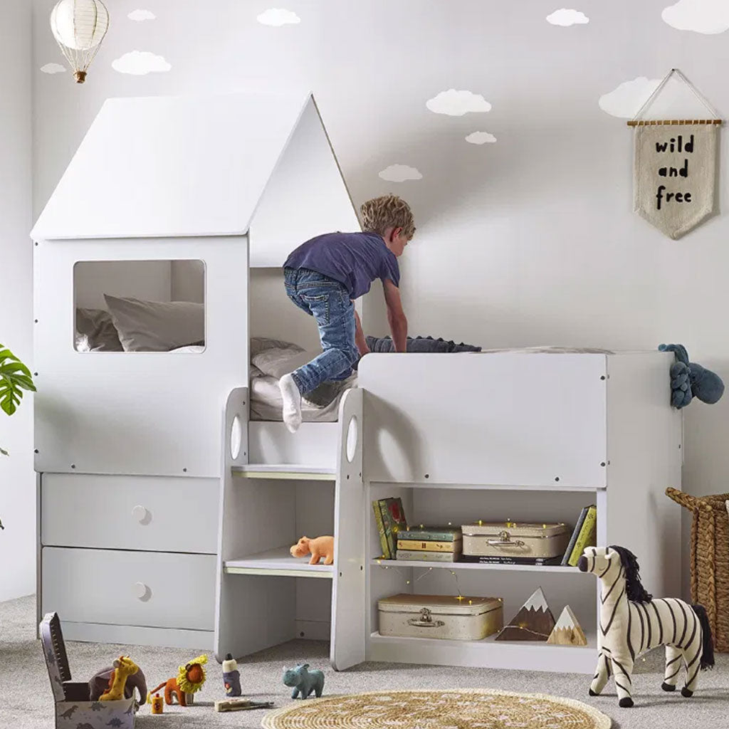 Wooden Mid Sleeper Bed - Orpheus