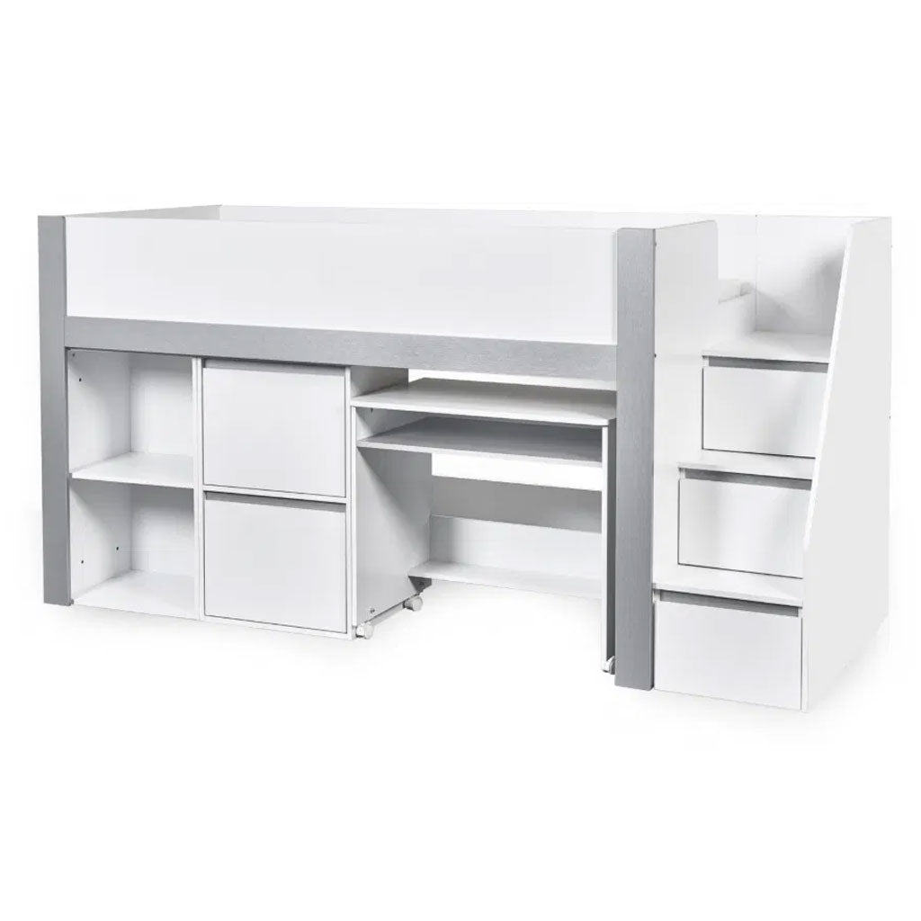 Wooden Mid Sleeper Bed With Ladder - Gaia