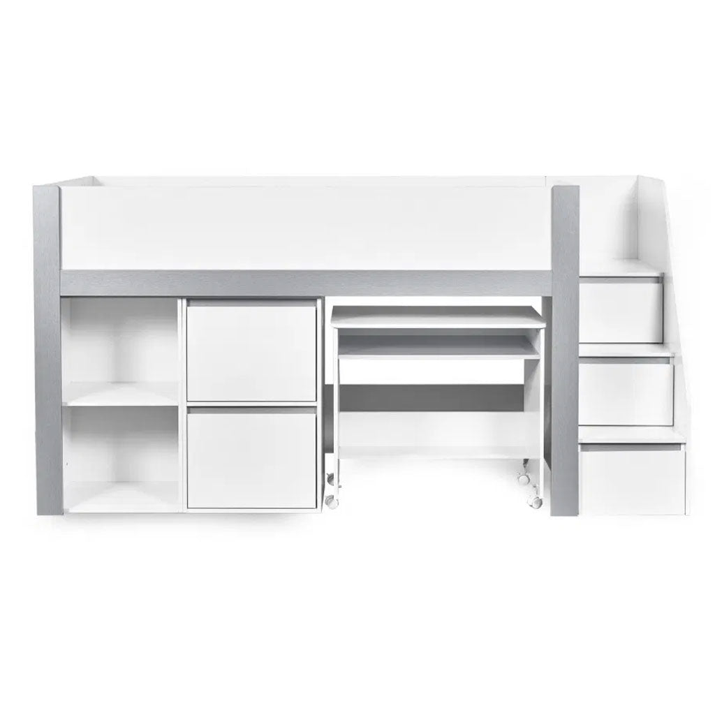 Wooden Mid Sleeper Bed With Ladder - Gaia