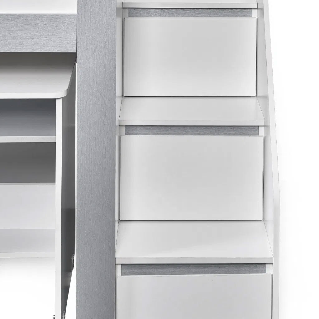 Wooden Mid Sleeper Bed With Ladder - Gaia