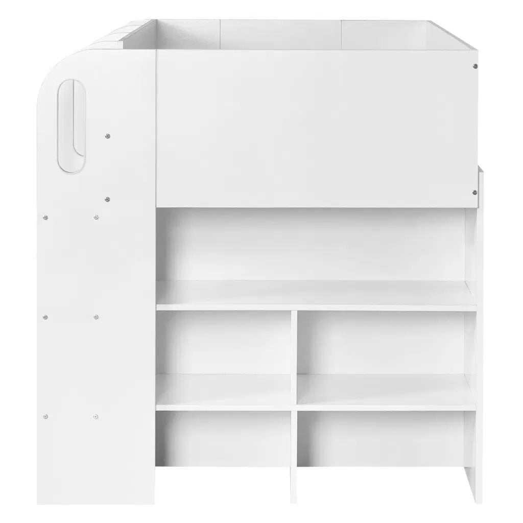 Wooden Mid Sleeper Bed With Ladder - Vision