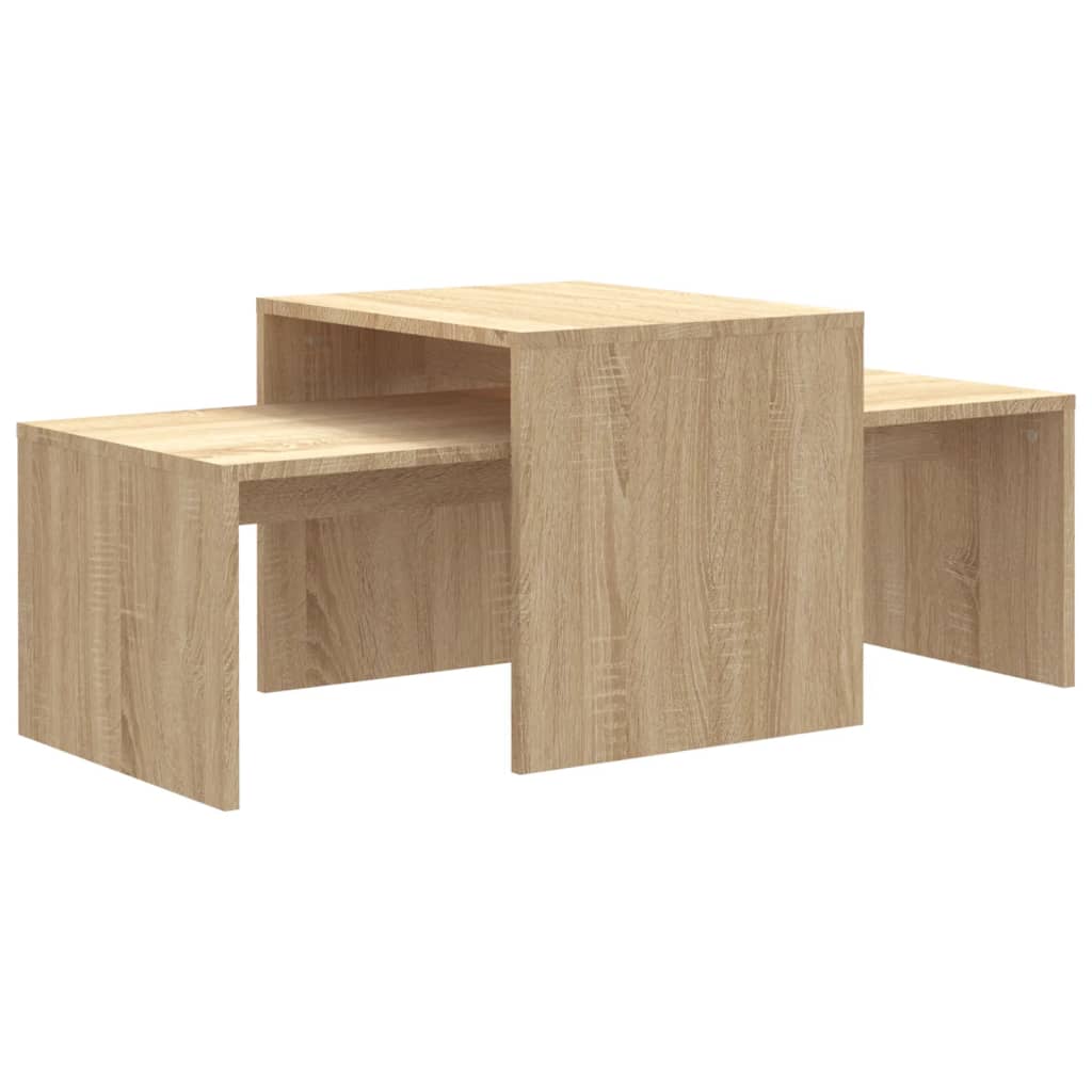 Wooden Nest Of 2 Coffee Tables 100cm Wide - Vantage Home