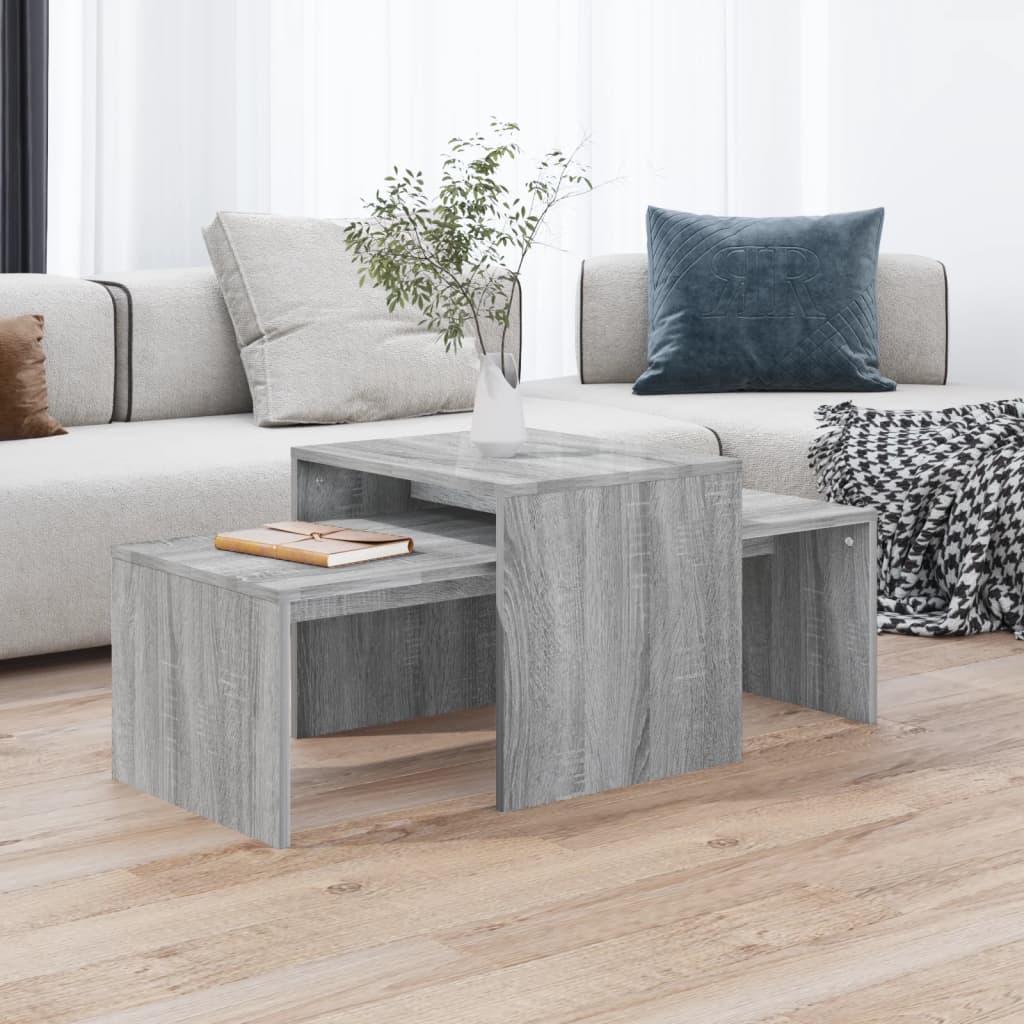 Wooden Nest Of 2 Coffee Tables 100cm Wide - Vantage Home