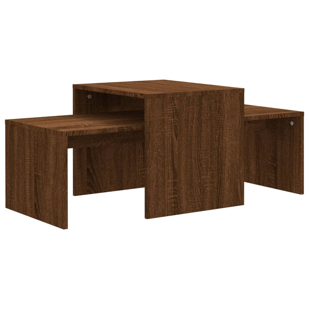 Wooden Nest Of 2 Coffee Tables 100cm Wide - Vantage Home