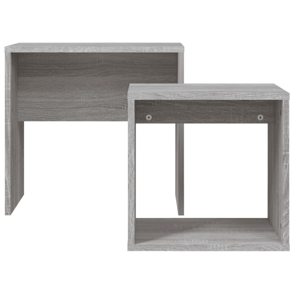 Wooden Nest Of 2 Coffee Tables 48cm Wide - Vantage Home