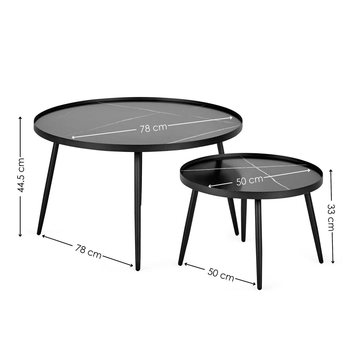 Wooden Nest Of 2 Coffee Tables - Nolan