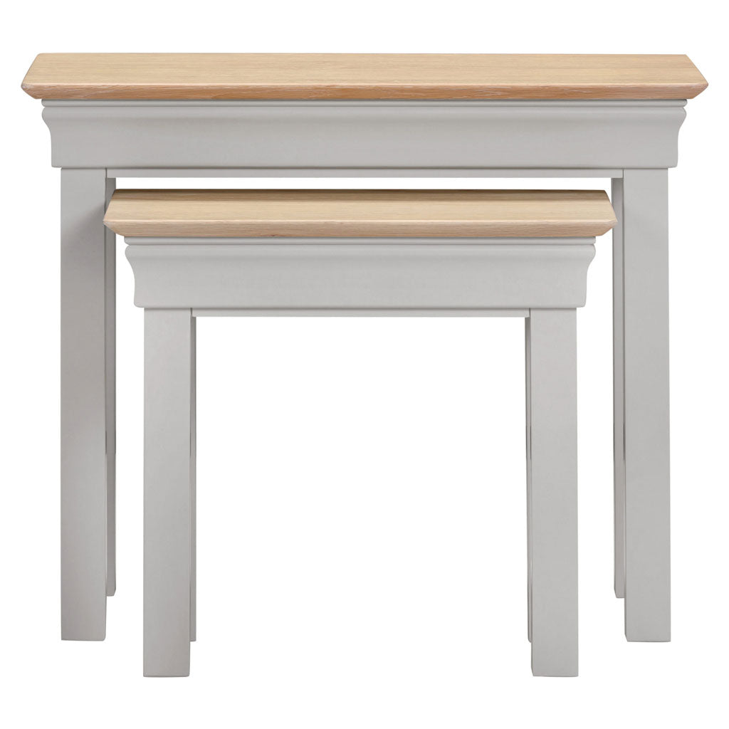 Wooden Nest Of 2 Tables - Bordeaux