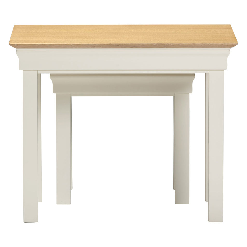 Wooden Nest Of 2 Tables - Bordeaux