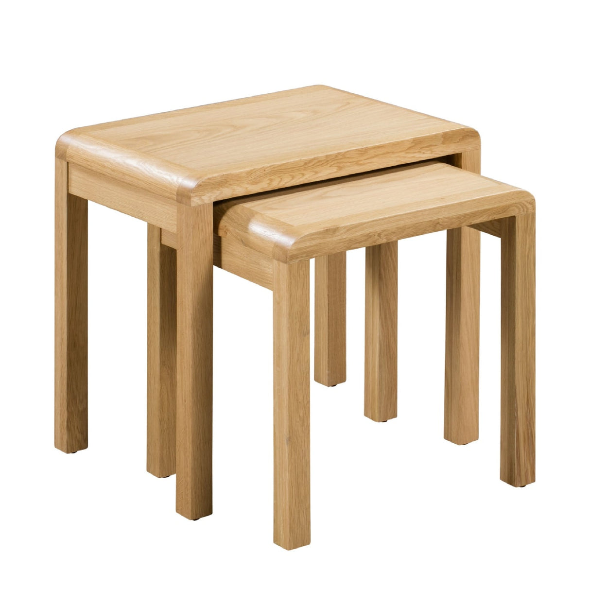 Wooden Nest Of 2 Tables - Curve