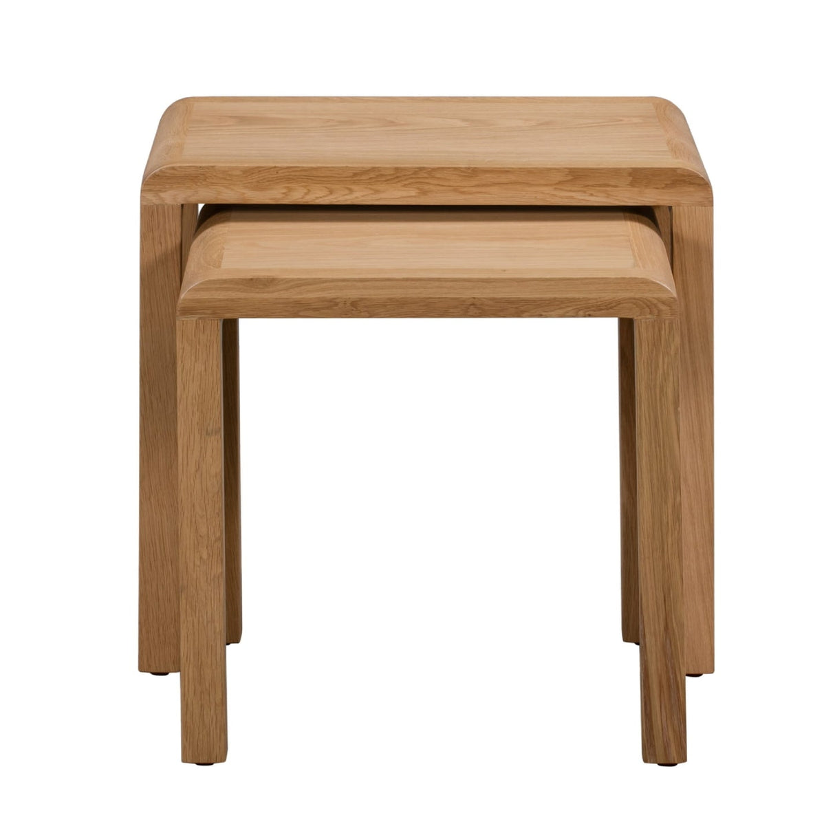 Wooden Nest Of 2 Tables - Curve