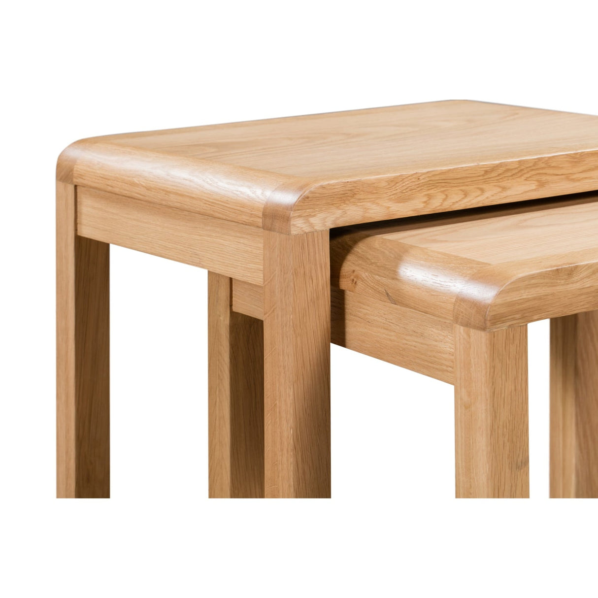 Wooden Nest Of 2 Tables - Curve