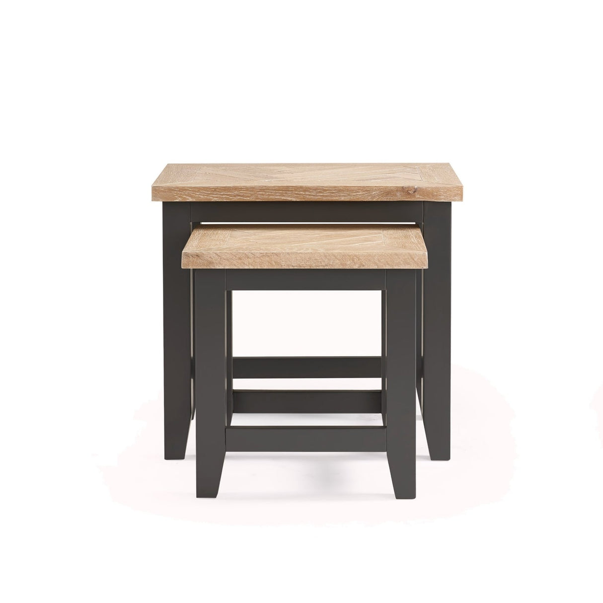 Wooden Nest Of 2 Tables Rectangular - Bordeaux