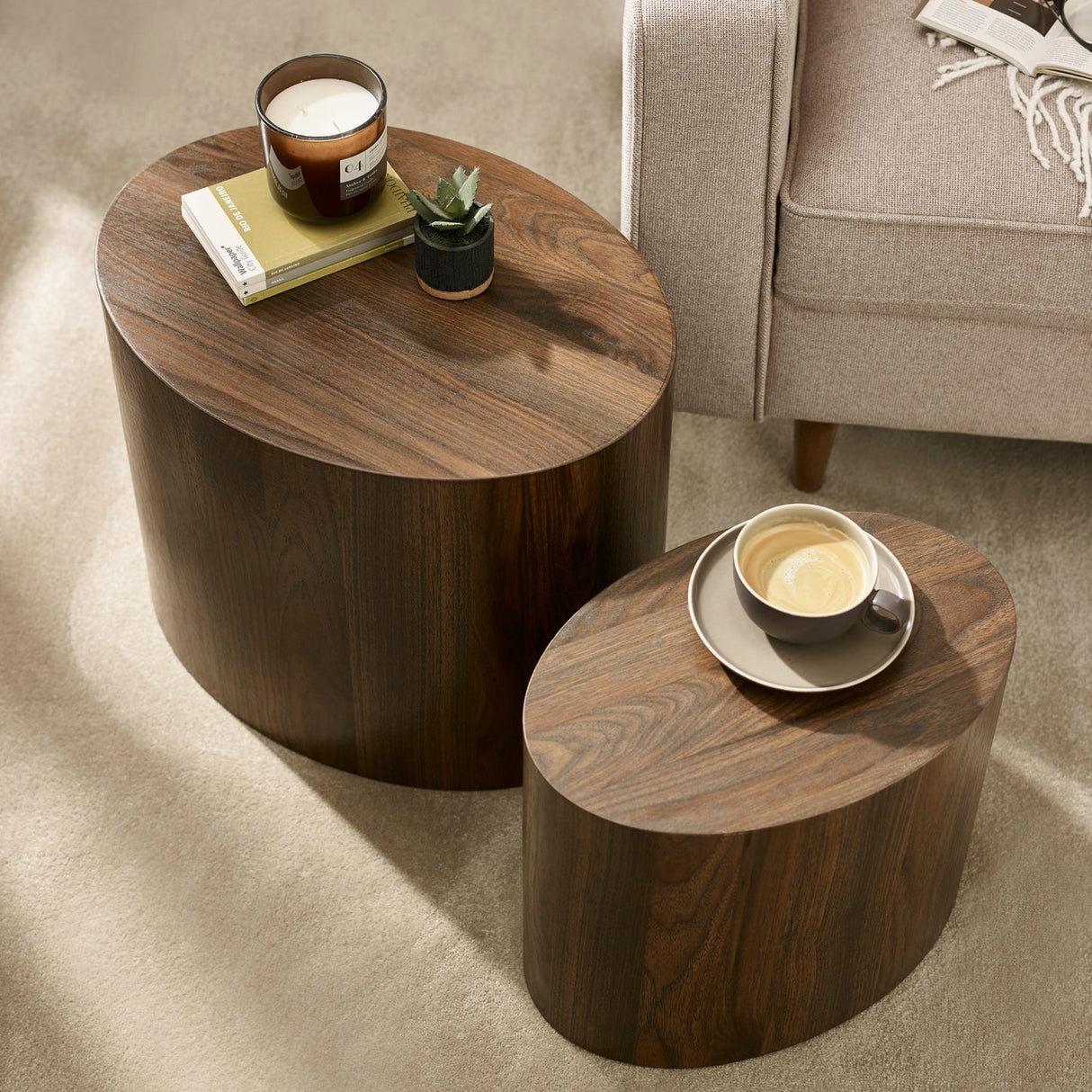 Wooden Nest Of 2 Tables - Toba