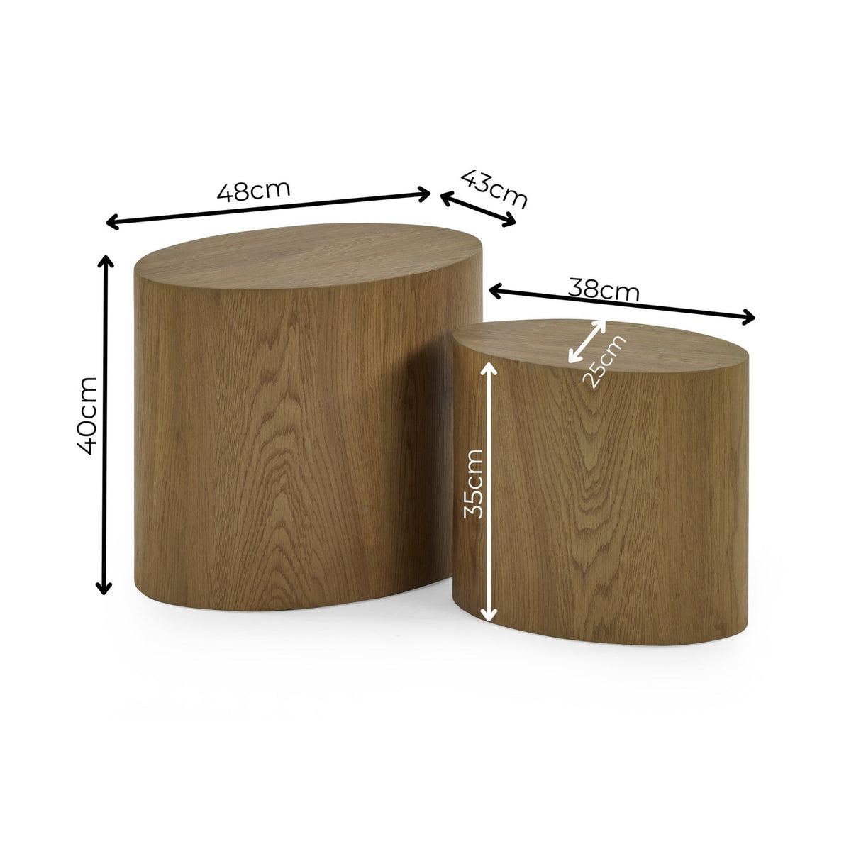 Wooden Nest Of 2 Tables - Toba
