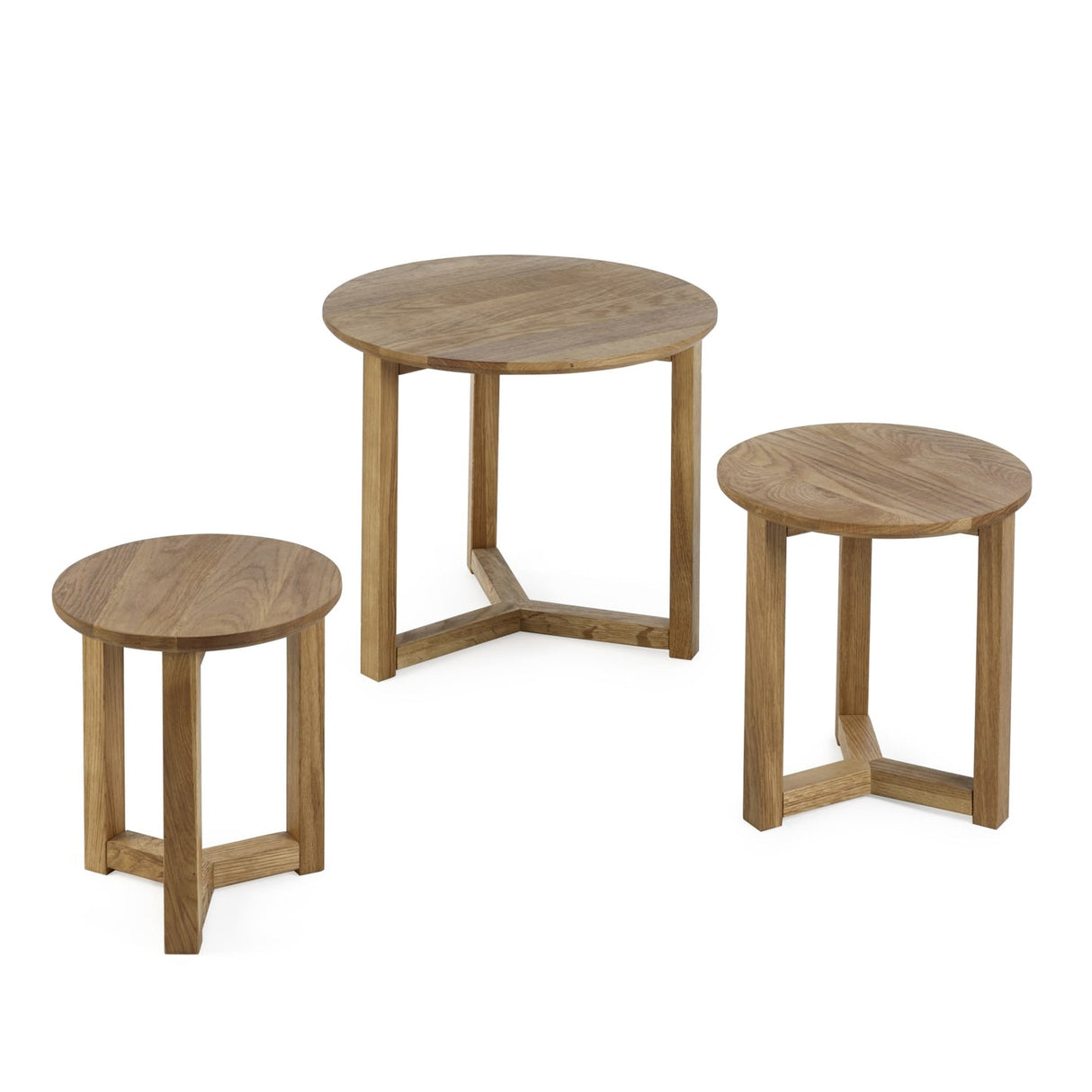 Wooden Nest Of 3 Tables - Nidri