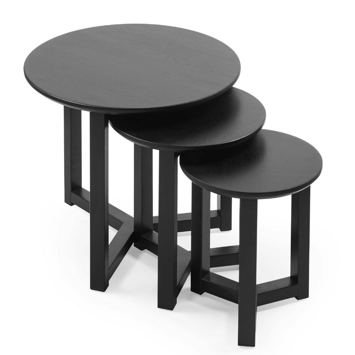 Wooden Nest Of 3 Tables - Nidri