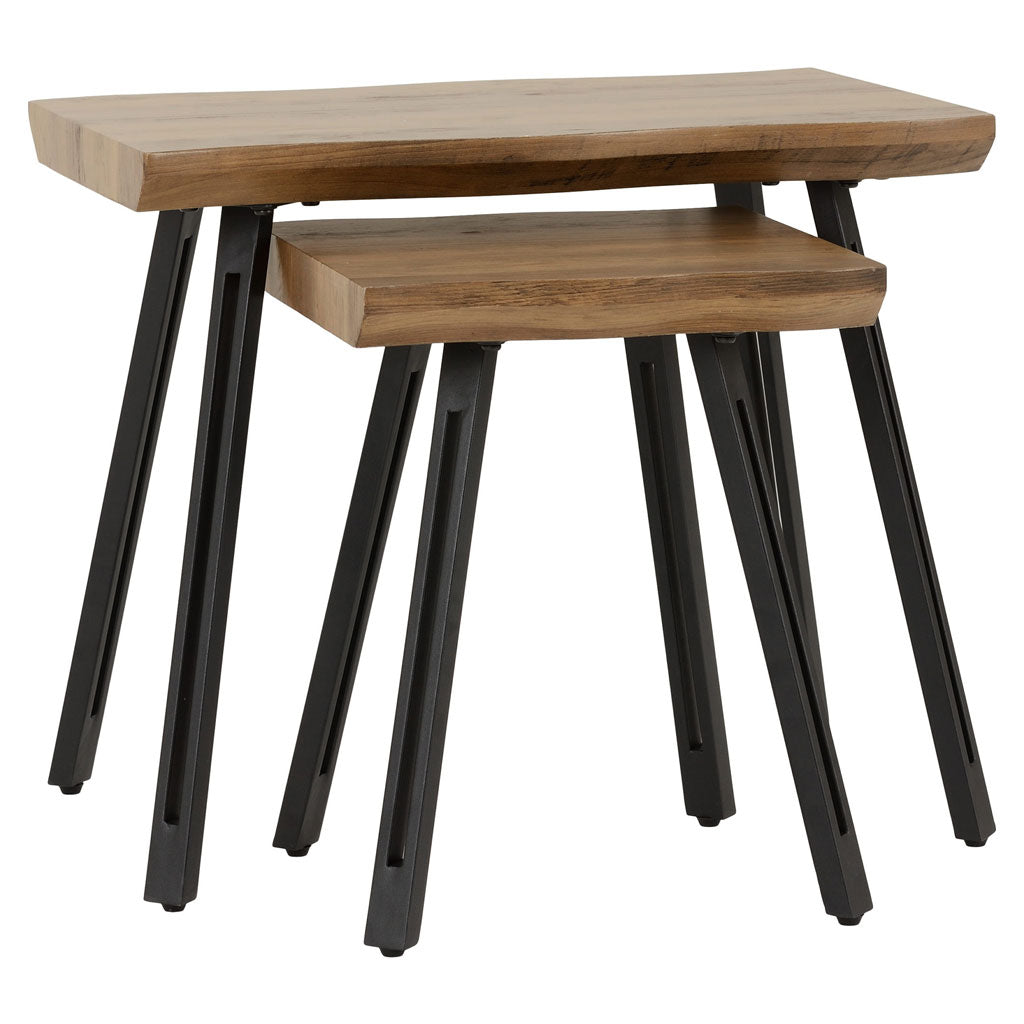 Wooden Nest Of 3 Tables - Quebec