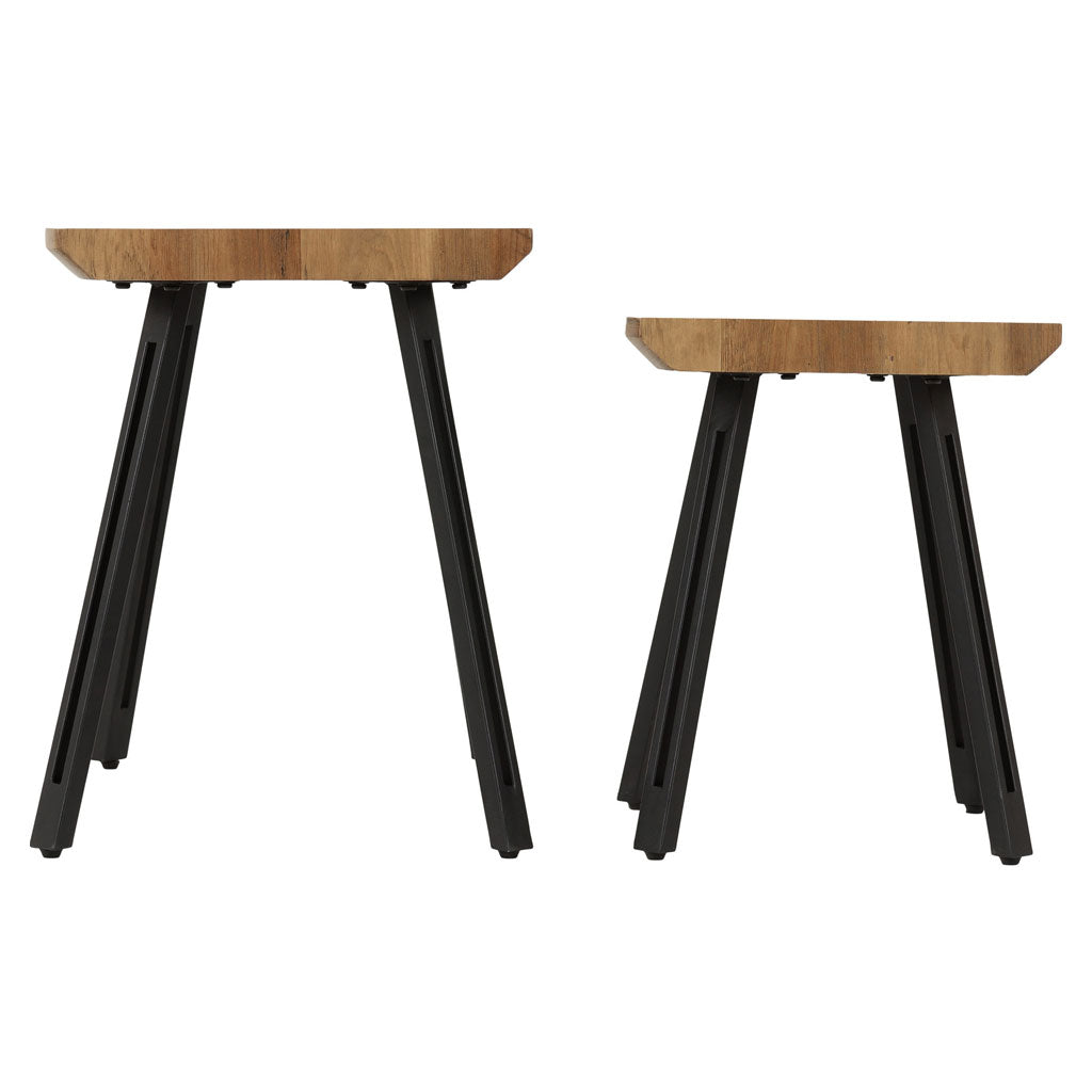 Wooden Nest Of 3 Tables - Quebec