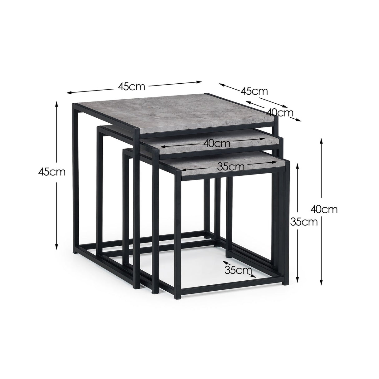 Wooden Nest Of 3 Tables - Staten