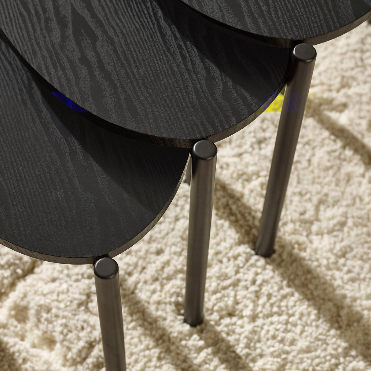 Wooden Nest Of 3 Tables Teardrop - Lorette