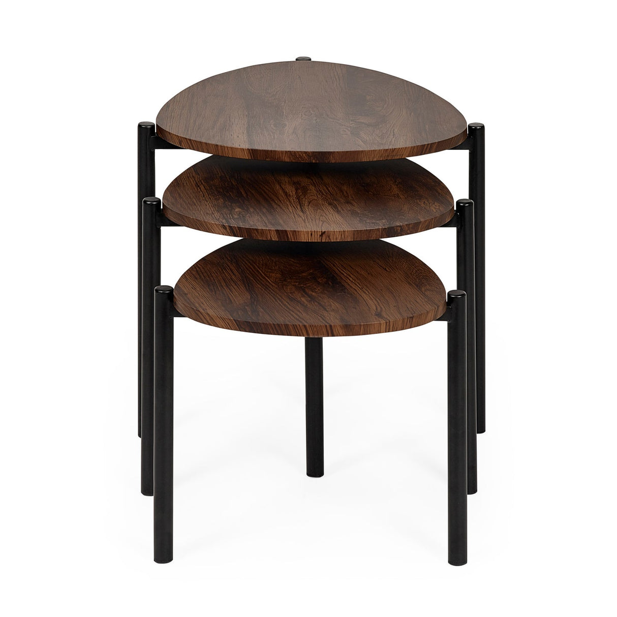 Wooden Nest Of 3 Tables Teardrop - Lorette