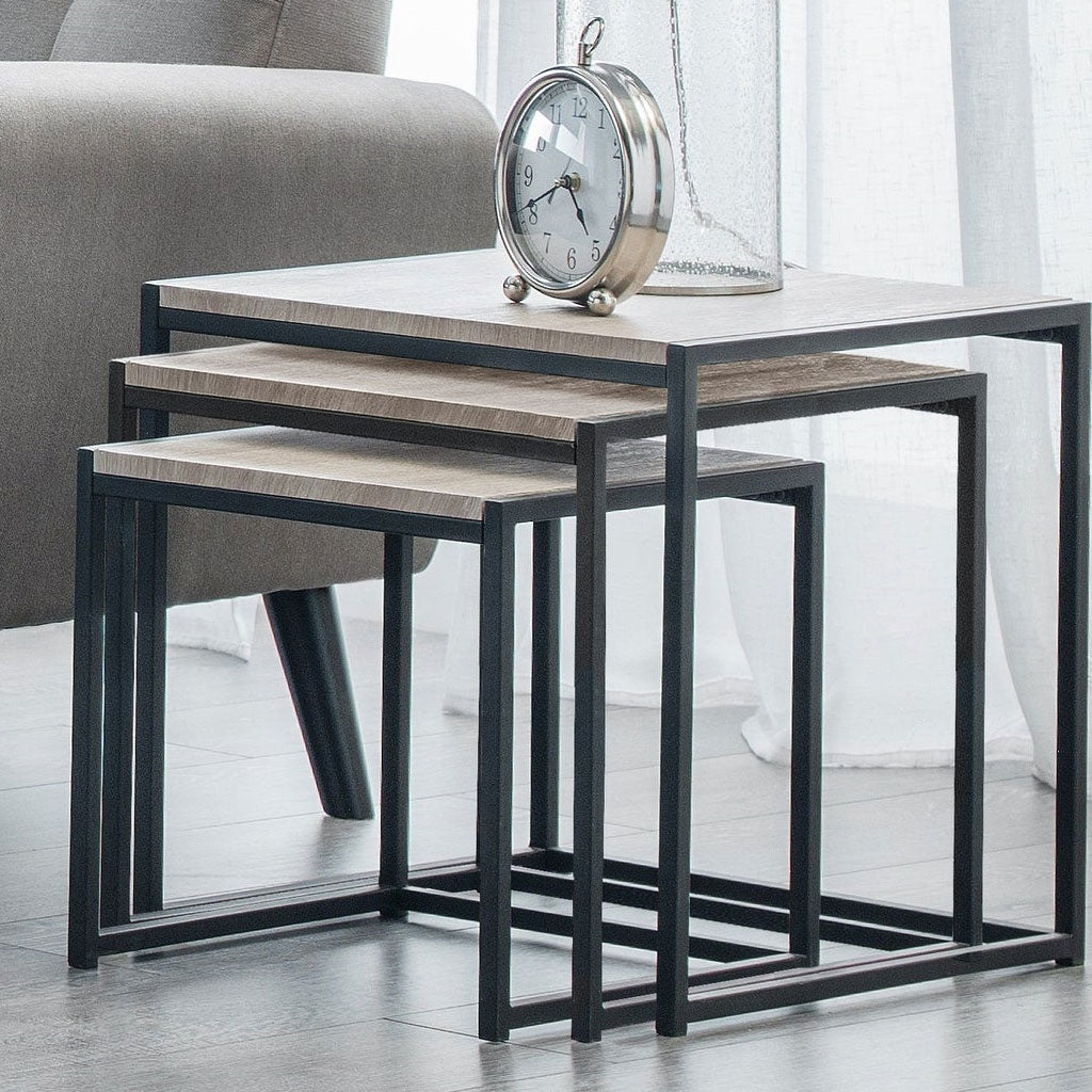 Wooden Nest Of 3 Tables - Tribeca